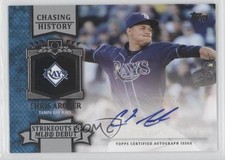 2013 Topps Chasing History Chris Archer (Strikesouts in MLB Debut) Auto 9bw