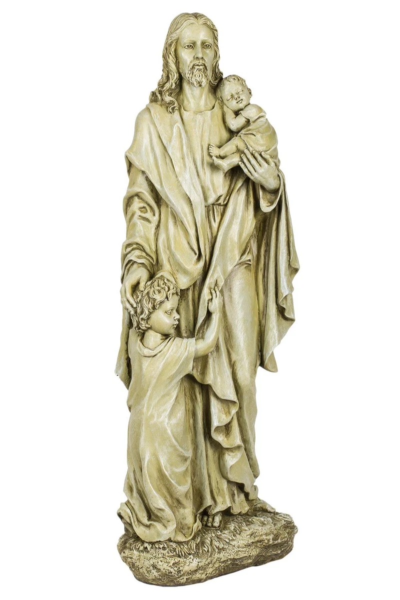 Estatua De Jesús Con Paloma - Figura Religiosa De Resina Pintada A Mano, 17.8 Cm, Decoración Cristiana Moderna