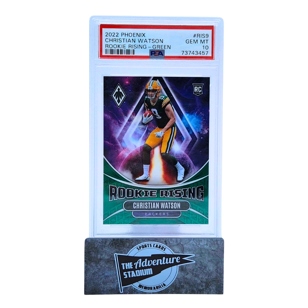 Christian Watson Panini Phoenix Rookie Rising #RIS9 Green
