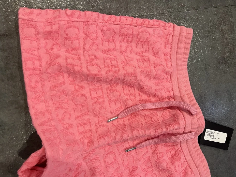 С ЯРЛЫКАМИ Versace женщин жаккардовое полотенце стежок ткани шорты фламинго размер 44 $800 - Изображение 3 из 4