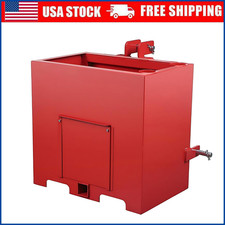 3 Point Ballast Box w/ 2" Hitch Receiver 800Lb for Category 1 Tractor Attachment