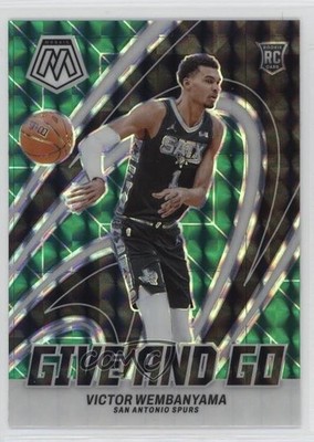 2023 Panini Mosaic Give and Go Green Prizm Victor Wembanyama #12 Rookie RC 2s2