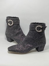  995 Jimmy Choo Myan Tweed Ankle Boots size 38.5