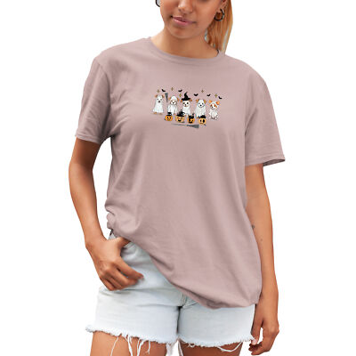 Lustiges Halloween Hunde Damen T-Shirt Shirt Herbst Mode Ihr Kostüm Ladi...