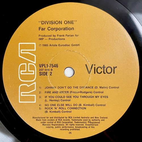 Far Corporation Division One The Album Vinyl Record 12” 33 RPM VPL1-7546 1985 - Picture 5 of 24