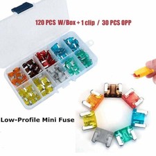 30/120 PC Low Profile Mini Car Fuse Auto Car Motorcycle SUV Fuses Kit APM ATM