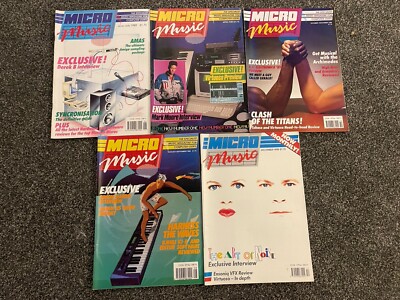Micro Music Magazine 5 Issues From 1989 Very Rare Computing Music Magazines