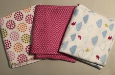 NWOT Lot of 3 Circo Baby Girl Receiving Blankets Hot Pink Clouds Birds Flowers