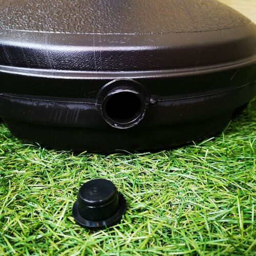 Round Parasol Base Water Filled Ward Plastic Black - Picture 3 of 3