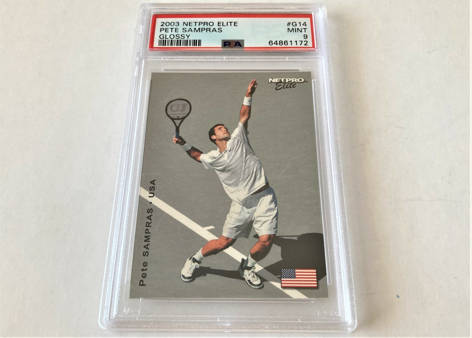 2003 NETPRO ELITE GLOSSY PETE SAMPRAS #G14 /100 PSA 9 LOW POP SUPER RARE