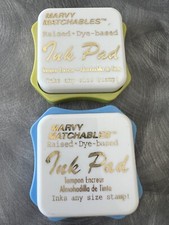 Marvy Matchables Raised Ink Pad Stamp Pad Dye-Based Salvia Blue and Celery Green