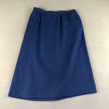 VINTAGE Pendleton Skirt Womens 10 Blue Virgin Wool Lined USA Made