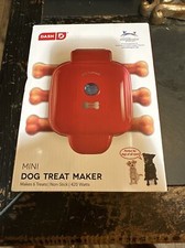 Dash Mini Hundeknochen Leckerli Maker Antihaft Oberfläche 6 Naturkekse *Neu* Rot