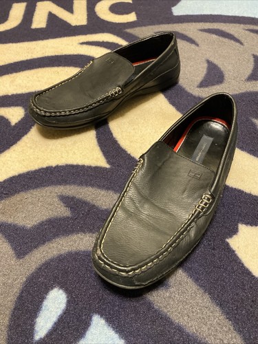 Hombres Tommy Hilfiger Slip On Dress Casual Mocasín Mocasines tmkettle  Negro Sz 10.5 | eBay