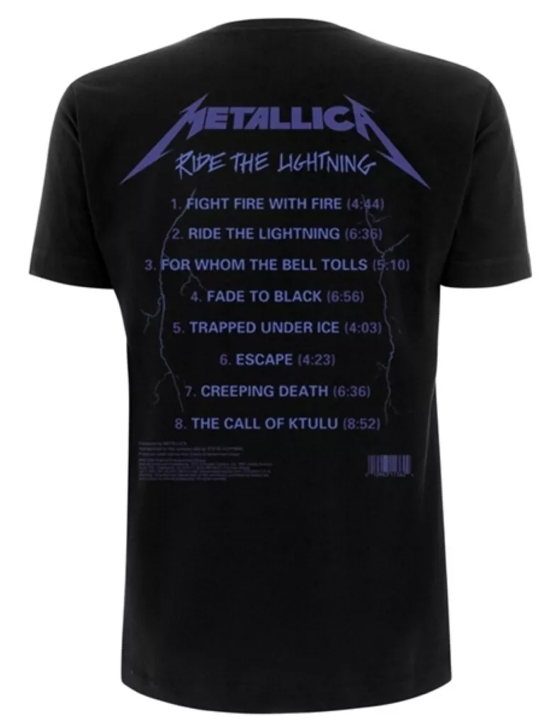 Metallica - Ride The Lightning Tracks - T-Shirt
