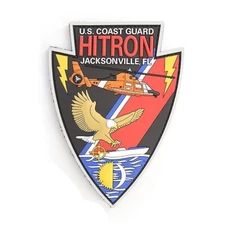 5" COAST GUARD HITRON JACKSONVILLE FLORIDA PVC HOOK & LOOP PATCH
