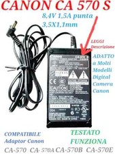 CANON CA 570 S 8.4V 1.5A Tip Adapter 3.5X1.1mm CA-570A CA-570B CA-570E
