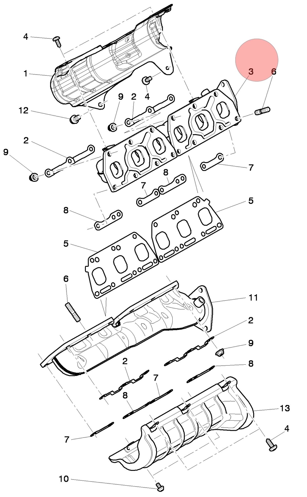 04-19 BENTLEY CONTINENTAL FLYING SPUR GTC GT 6.0L 12W EXHAUST MANIFOLD OEM