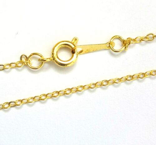 30 Gold Plated Necklace Trace Chains 16'' Findings UK Seller  - 第 1/1 張圖片