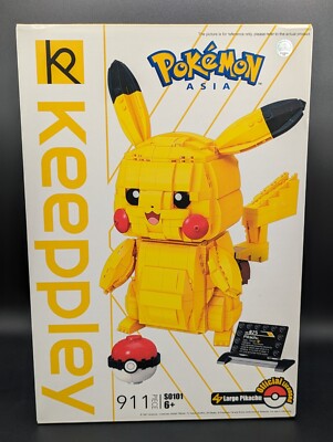 Massive Qman Keeppley Pokémon Building Blocks Pikachu (911 Pc) New in Sealed Box