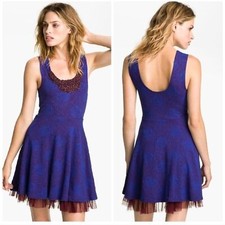 Free People Rock Princess Dress Royal Blue 285 Size S