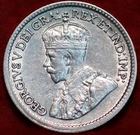🇨🇦 Uncirculated 1919  King George V 5 Cents Silver Coin Canada