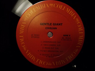 GENTLE GIANT CIVILIAN PROGRESSIVE ROCK LP VINYL ALBUM | eBay