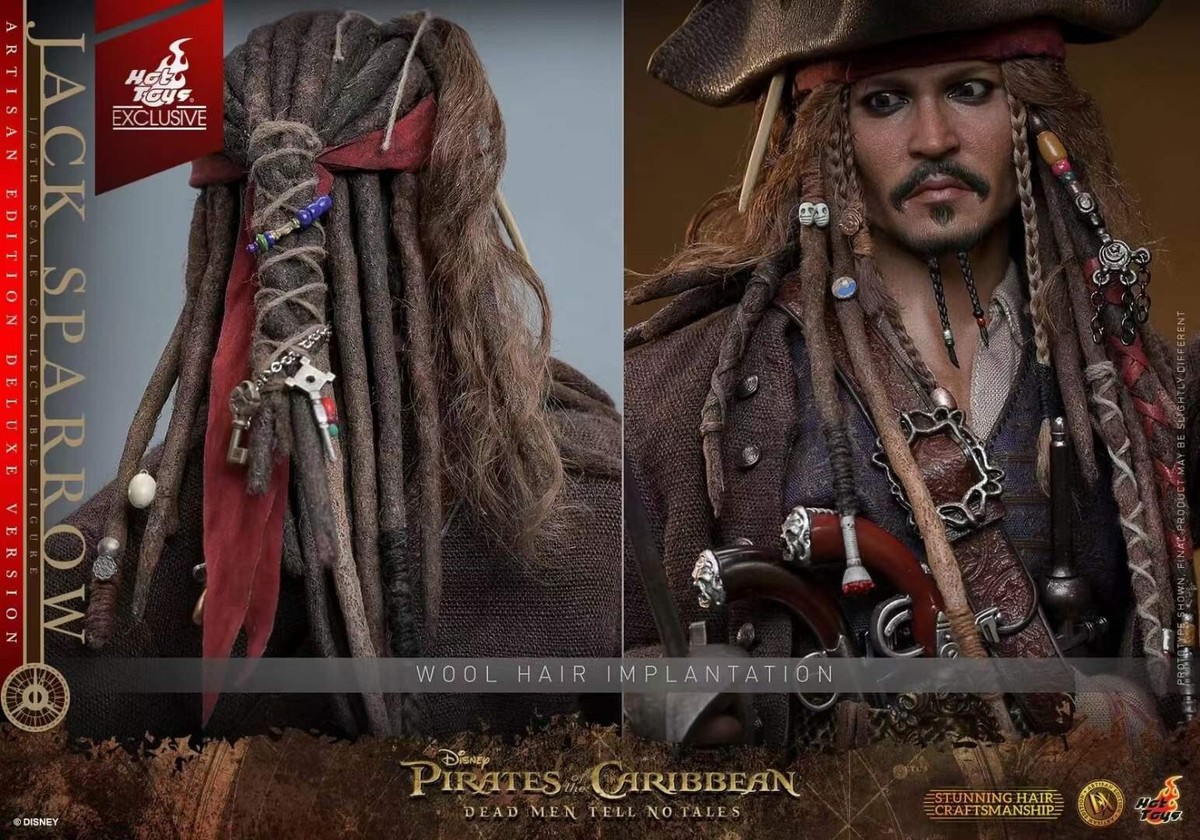 マ*ス様 ジャック・スパロウ フィギュア DX37 Hot Toys DX37 Pirates Caribbean 5 Jack Sparrow 1/6 Standard