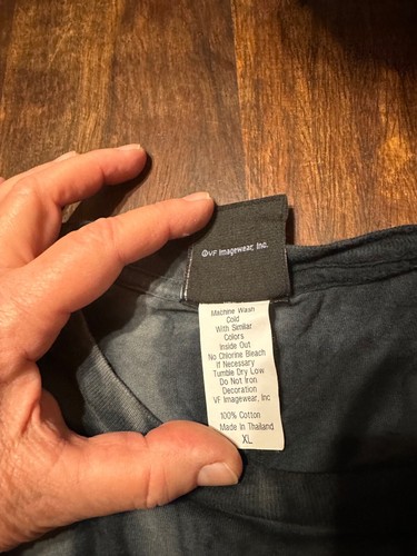 Camiseta para hombre Harley Davidson gris gráfico/azul marino blanqueada tye XL Boston, Ma. - Imagen 7 de 8