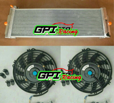 Universal Aluminum Heat Exchanger Air to Water Intercooler Radiator FANS cap
