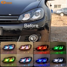 For Volkswagen Vw Golf Gti Passat Eos Dynamic Rgb Led Angel Eyes Hex Halo Rings