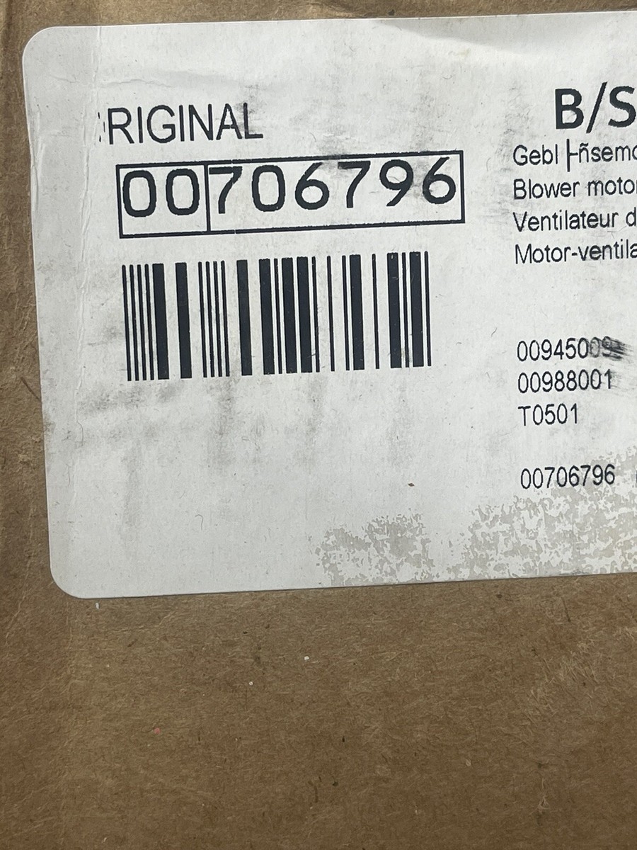 Brand New OEM Genuine Bosch Motor-Fan 00706796 (C8) | eBay
