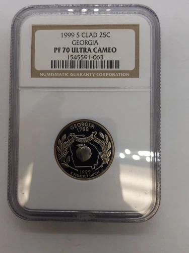 1999-S Georgia Clad State Quarter 25C - NGC PF 70 ULTRA CAMEO