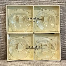 2 Pkgs Pier 1 Candle Bobeches - Slight Ruffled Fluted Glass