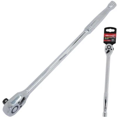 Neilsen Socket Reversible Extra Long Head Ratchet Handle Quick Release 3/8" 72T