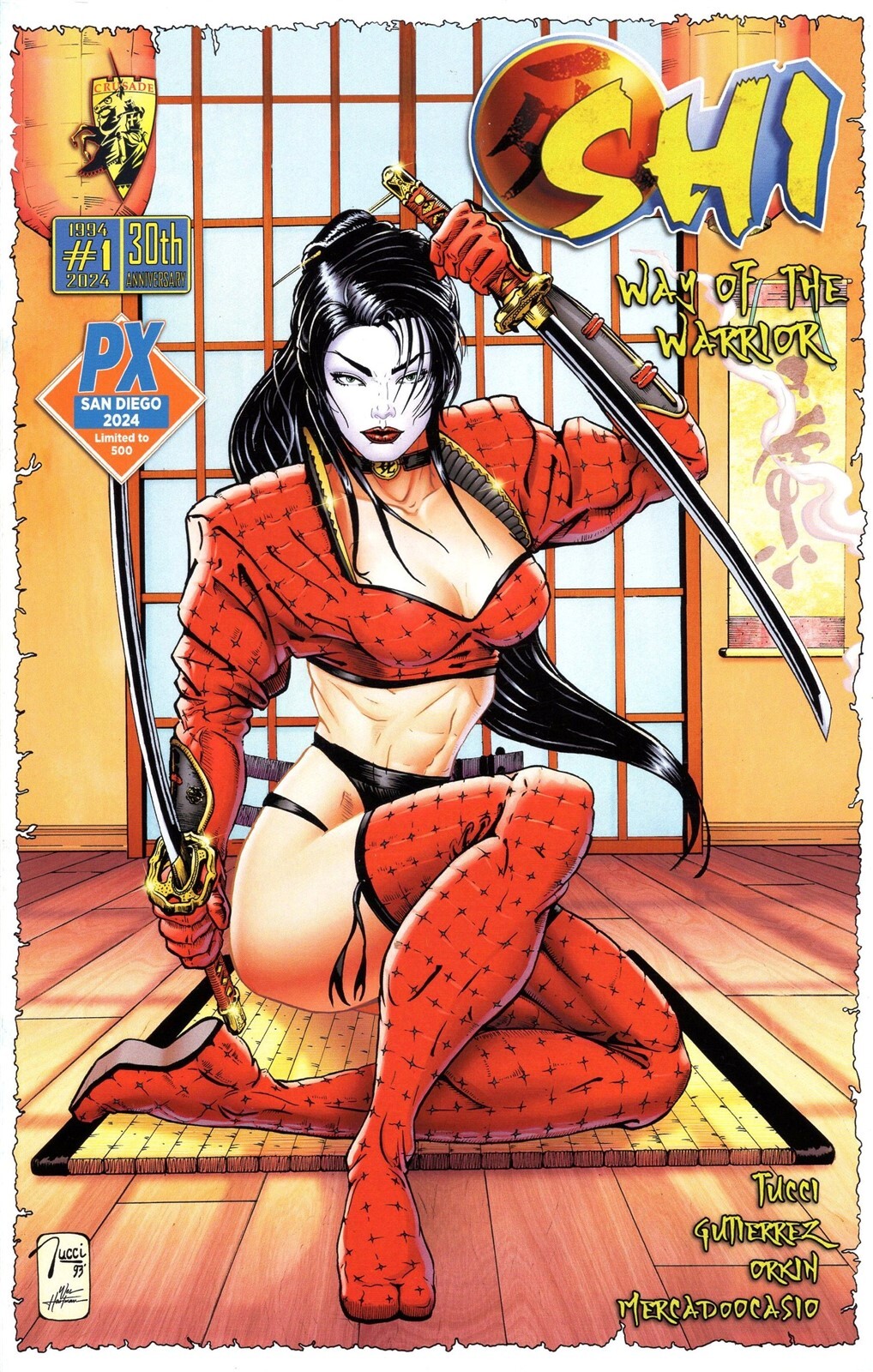 Shi The Way Of The Warrior #1 SDCC 2024 PX variant color cover 30th anniversary