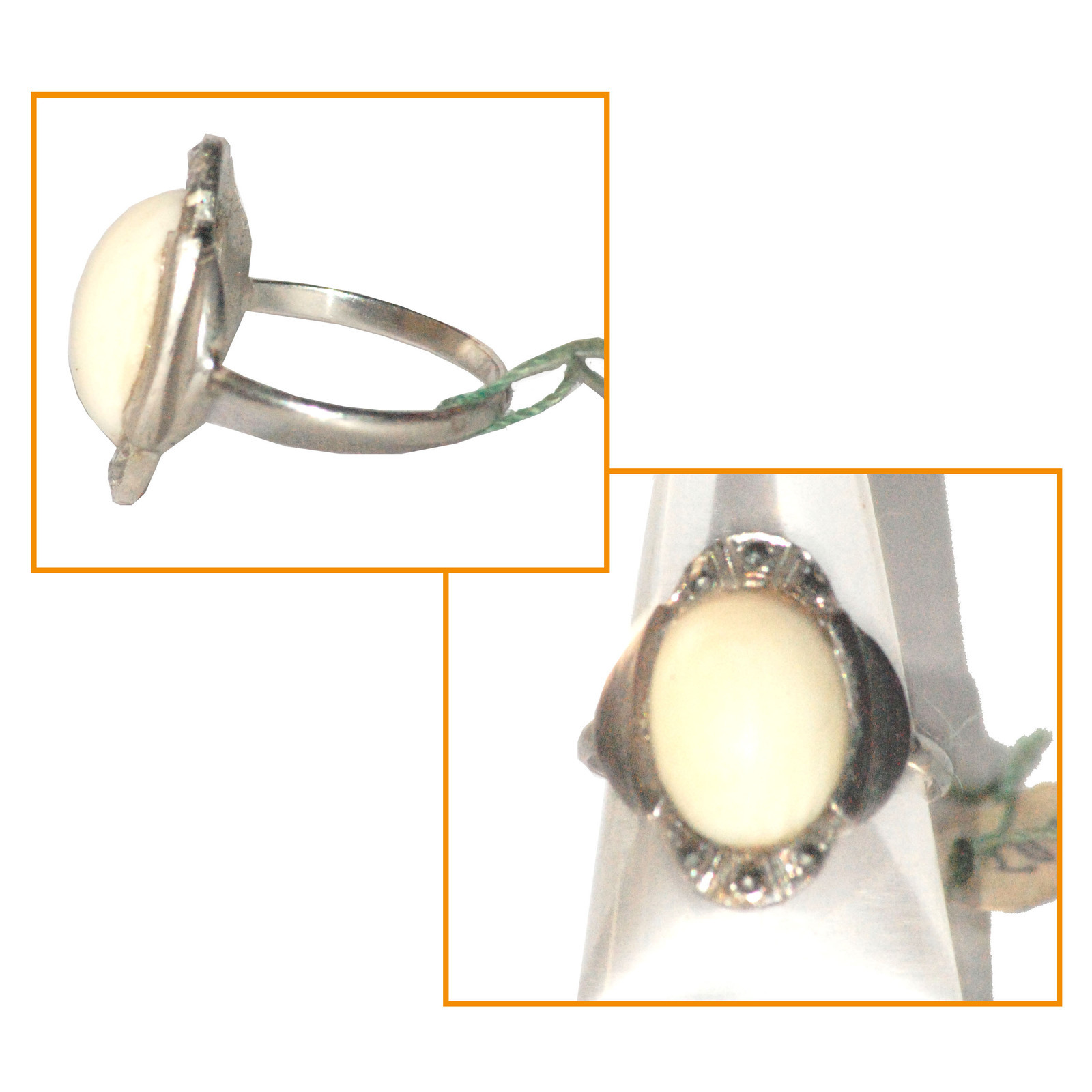 Bague Art Déco argent 1920 vintage taille 49 pour femme collectionneur