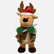 Gemmy Christmas Reindeer Shotgun Animated 16” Hit Me With Your Best Shot WORKS