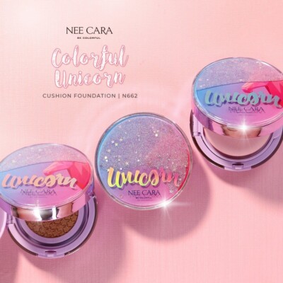 NEE CARA Colorful Unicorn Cushion Foundation Oil Control Waterproof 13g