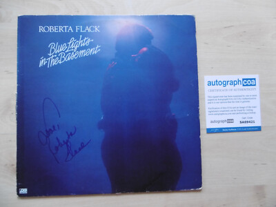 Roberta Flack Original Autogramm signed LP-Cover ''Blue Lights in the'' Vinyl ACOA