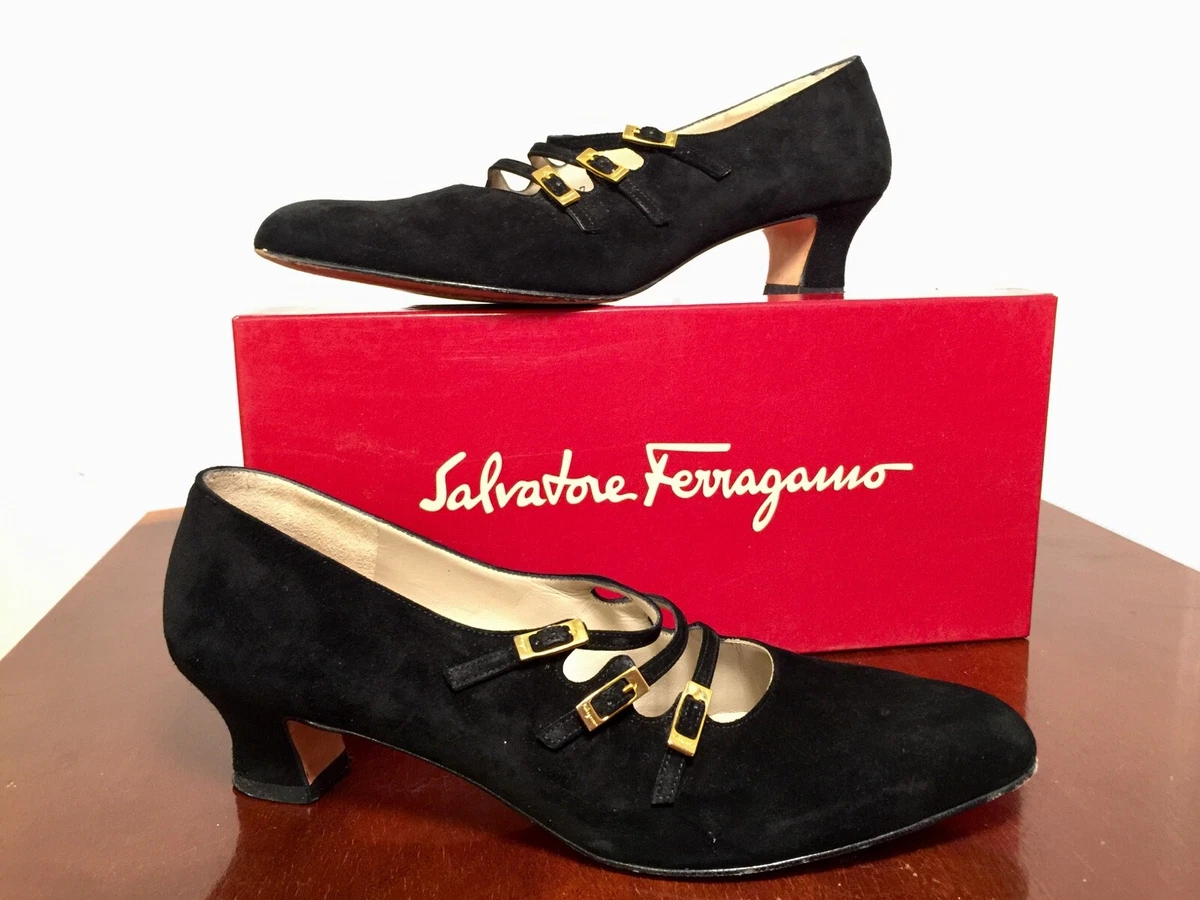 Ferragamo clearance black heels
