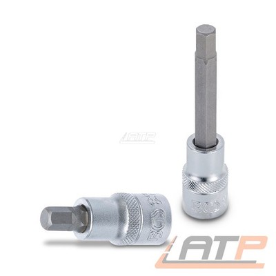 2x BGS BIT-EINSATZ INNENSECHSKANT 9 mm NUSS 55 + 100 mm BIT SCHLÜSSEL SET