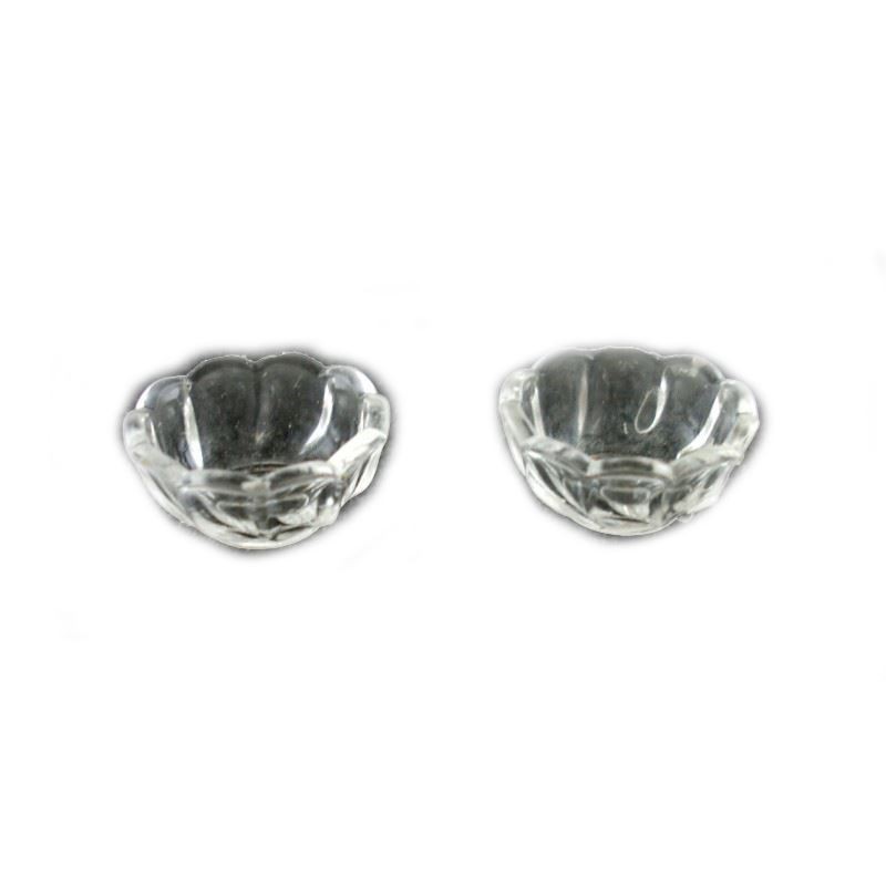 Melody Jane Dolls House Dining Room 2 Fluted Dessert Bowls Dishes