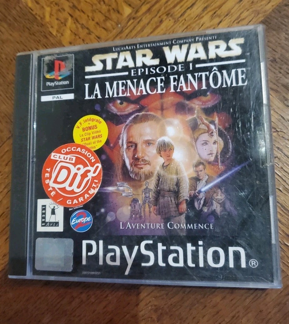 STAR WARS EPISODE I LA MENACE FANTOME SONY PLAYSTATION 1 (PS1) PAL-FR COMPLET