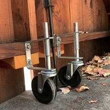 2-10Pack Spring Loaded Heavy Duty Gate Wheels Farm Timber Door 4" Swivel Castor