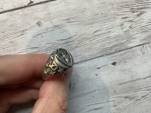 ORIGINAL WWI US 26TH DIVISION 101ST INFANTRY REGIMENT AEF STERLING RING