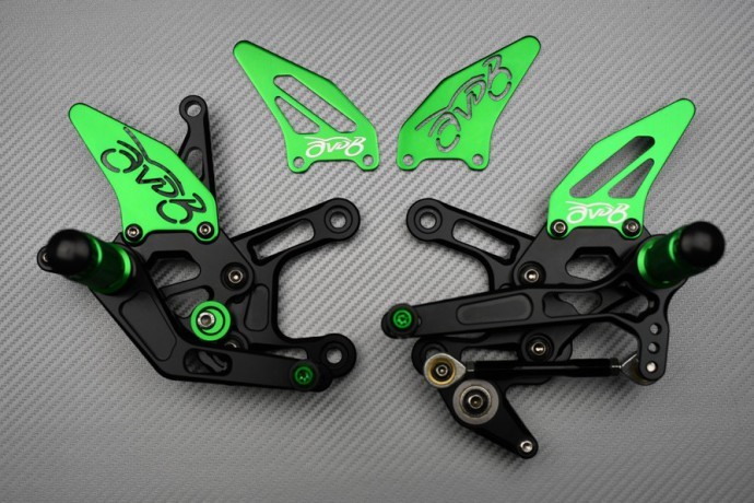 Commandes reculées en aluminium CNC vert pour KTM Duke 125 250 390