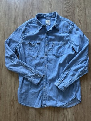 LEVIS Vintage Hemd Jeanshemd Shirt Gr L Jeans Western Denim Cowboy 4414 Blau