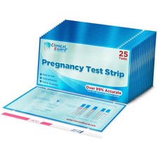 25 Pregnancy Tests Strips Sensitive  Accurate Measurement Within 5 mins Ea...