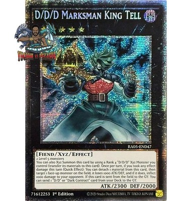 Yugioh! 1x D/D/D Marksman King Tell RA05-EN047 Starlight Rare 1st Ed NM